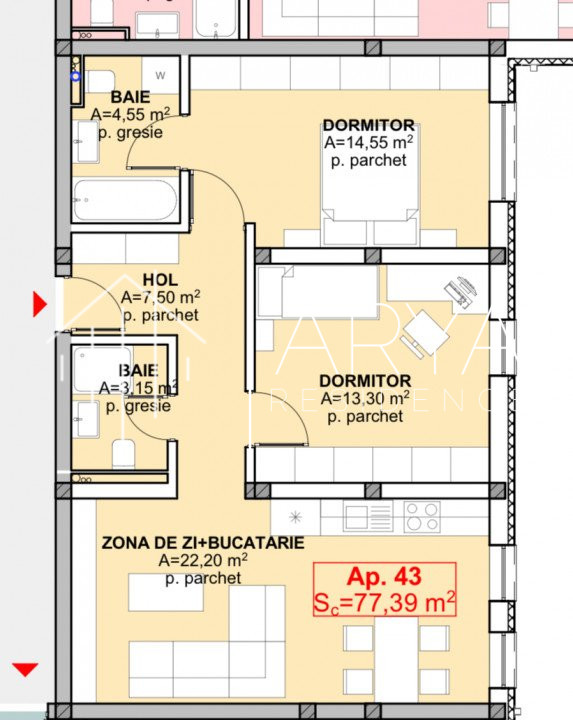 Apartament 3 camere, 0% COMISION, zona Piata Mare