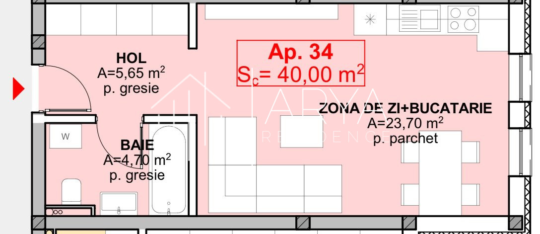 Apartament 1 camera finisat, zona Piata Mare