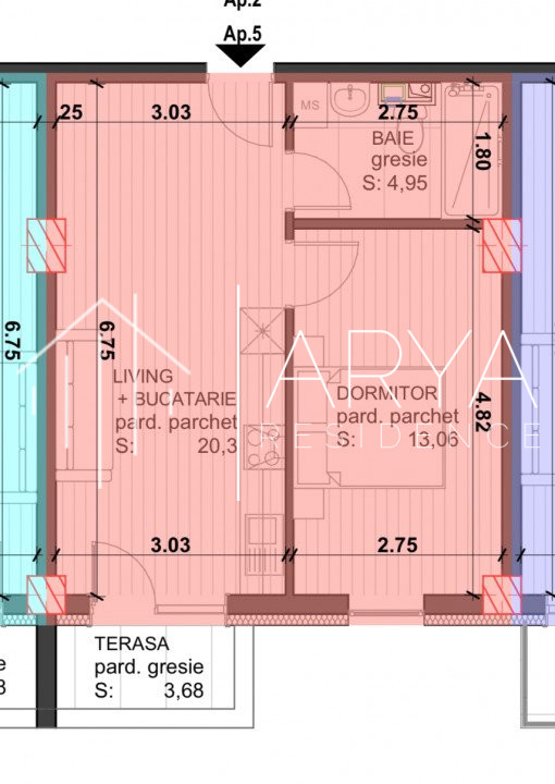 Apartament 2 camere, str. Granicerilor